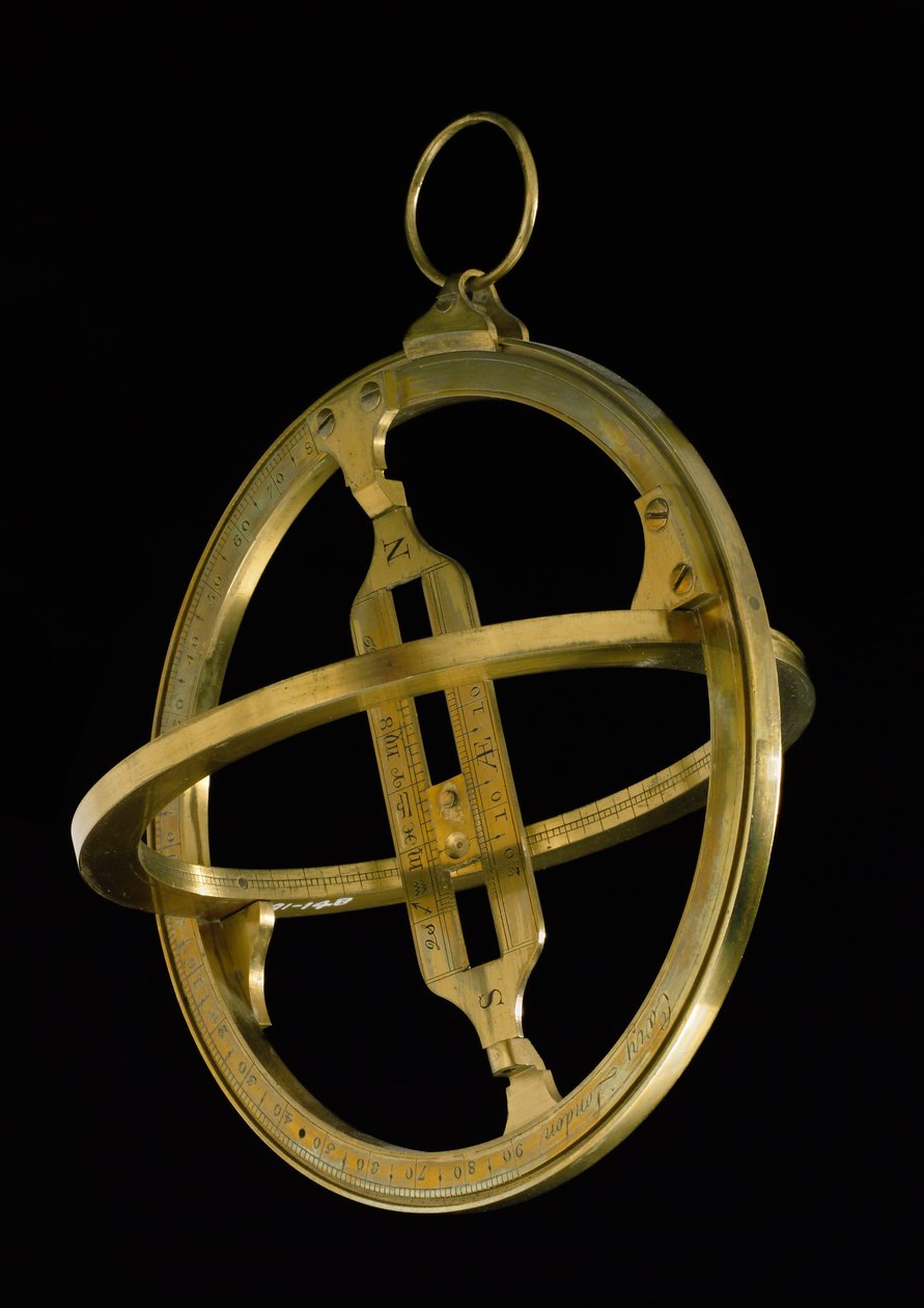 Universal solur med jämnjämningsring, ca 1800 (mässing) av English School