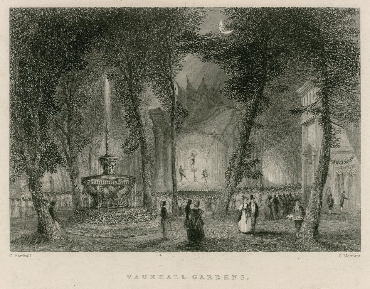 Vauxhall Gardens, London av English School