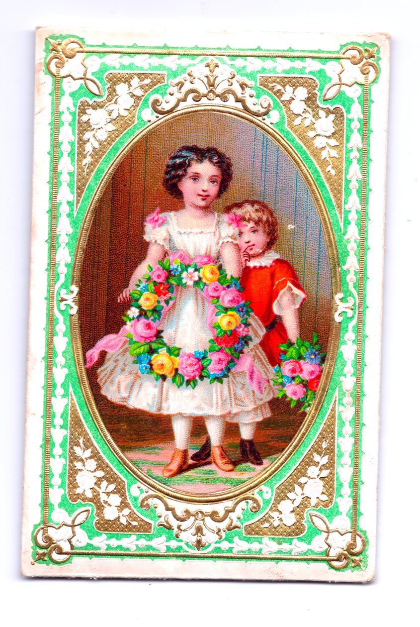 Viktorianskt julkort, ca 1880 av English School