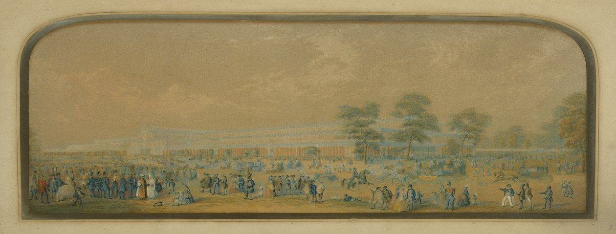 Utsikt över Crystal Palace, 1851 av English School