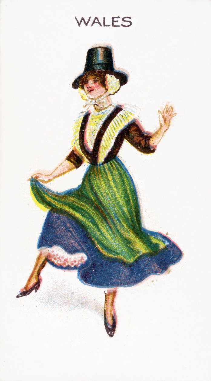 Wales, cigarettkort, 1915 av English School
