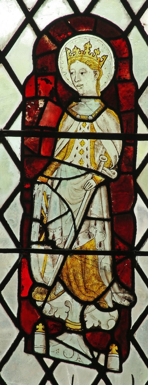 Window Chap-Ed-Confessor kapell föreställande St Catherine av English School