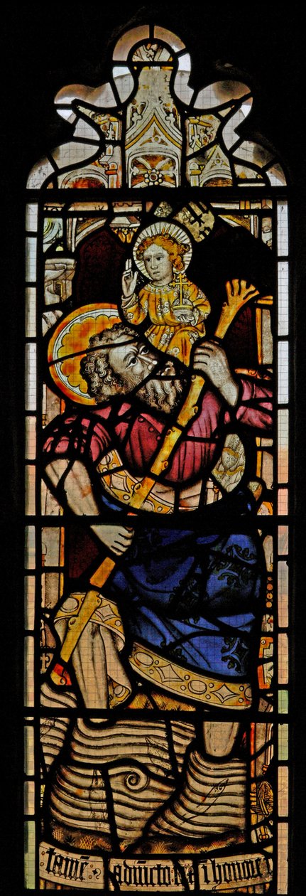 Window Ew föreställande St Christopher av English School