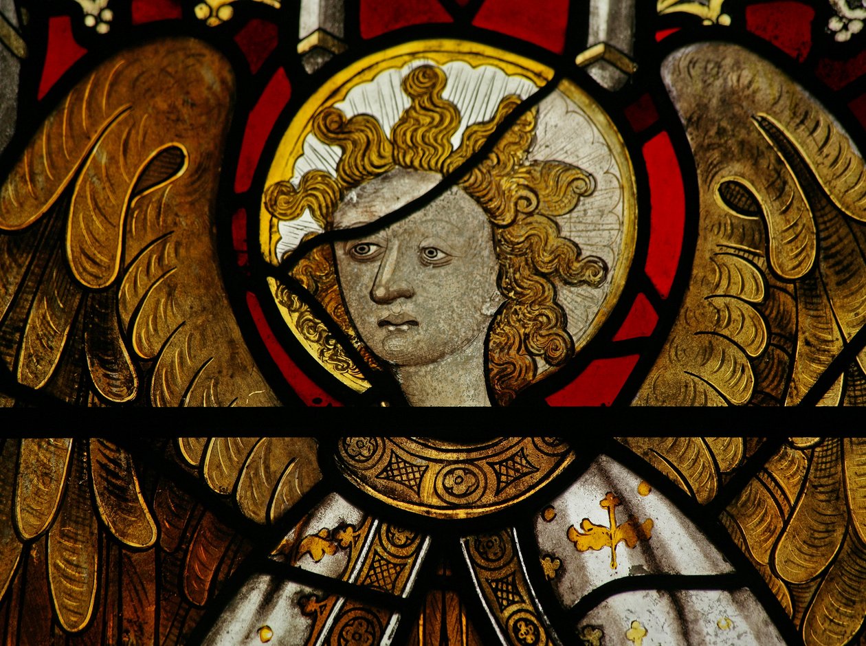 Fönster Na föreställande St Michael av English School