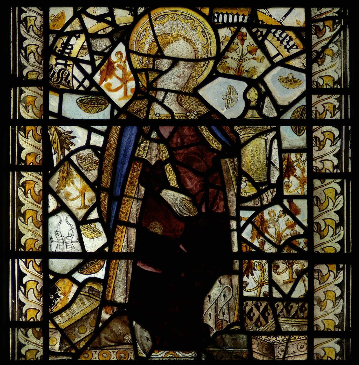 Fönster föreställande Maria Magdalena av English School
