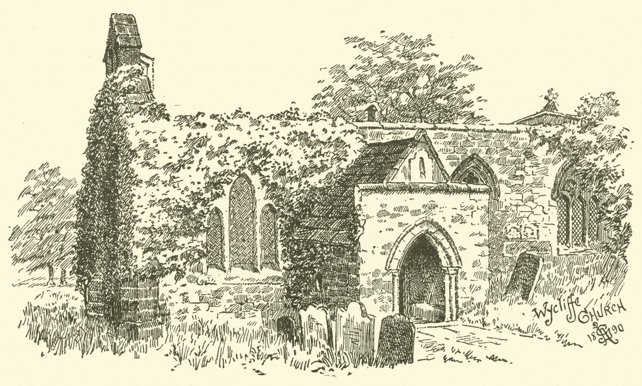 Wycliffe-kyrkan (gravyr) av English School