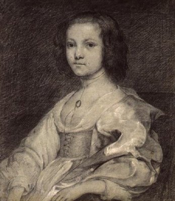 Ung kvinna i kostym, ca 1630 av English School
