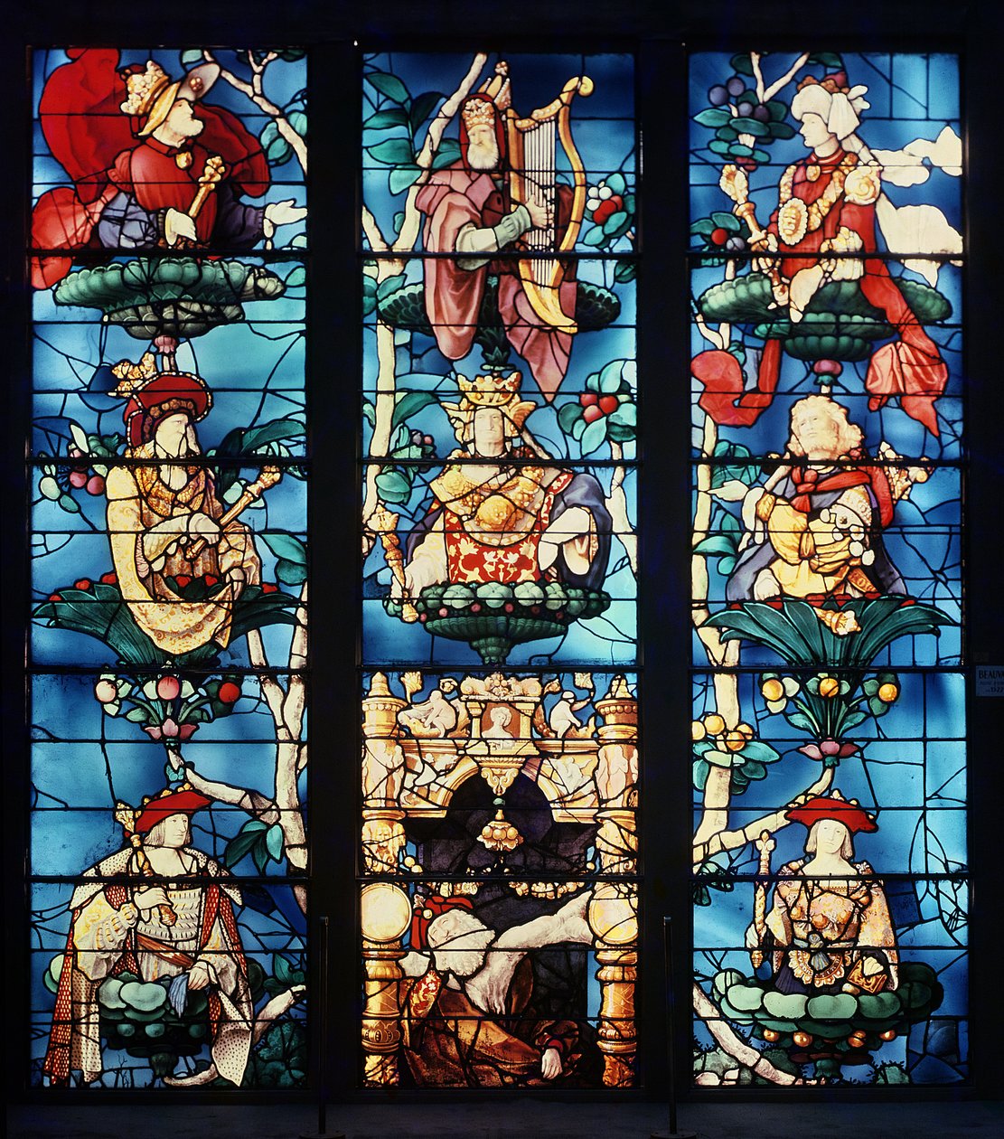 Jesses träd, 1522-24 (målat glas) av Engrand Leprince