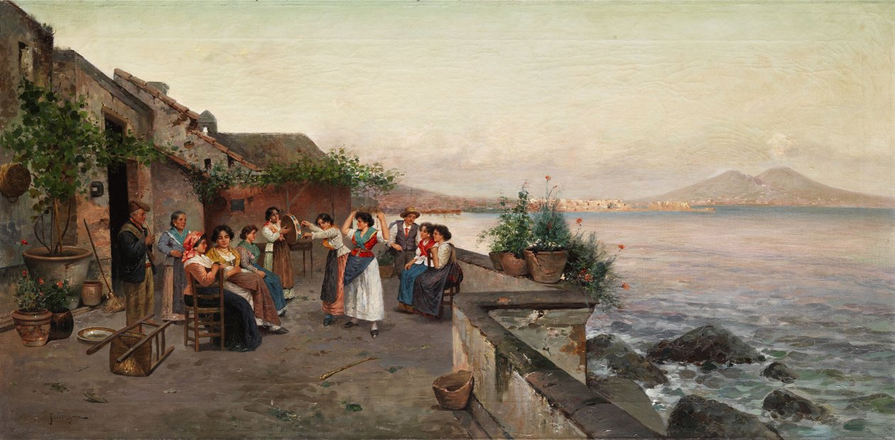 Tarantella-Tanz in Napoli. av Enrico Forlenza