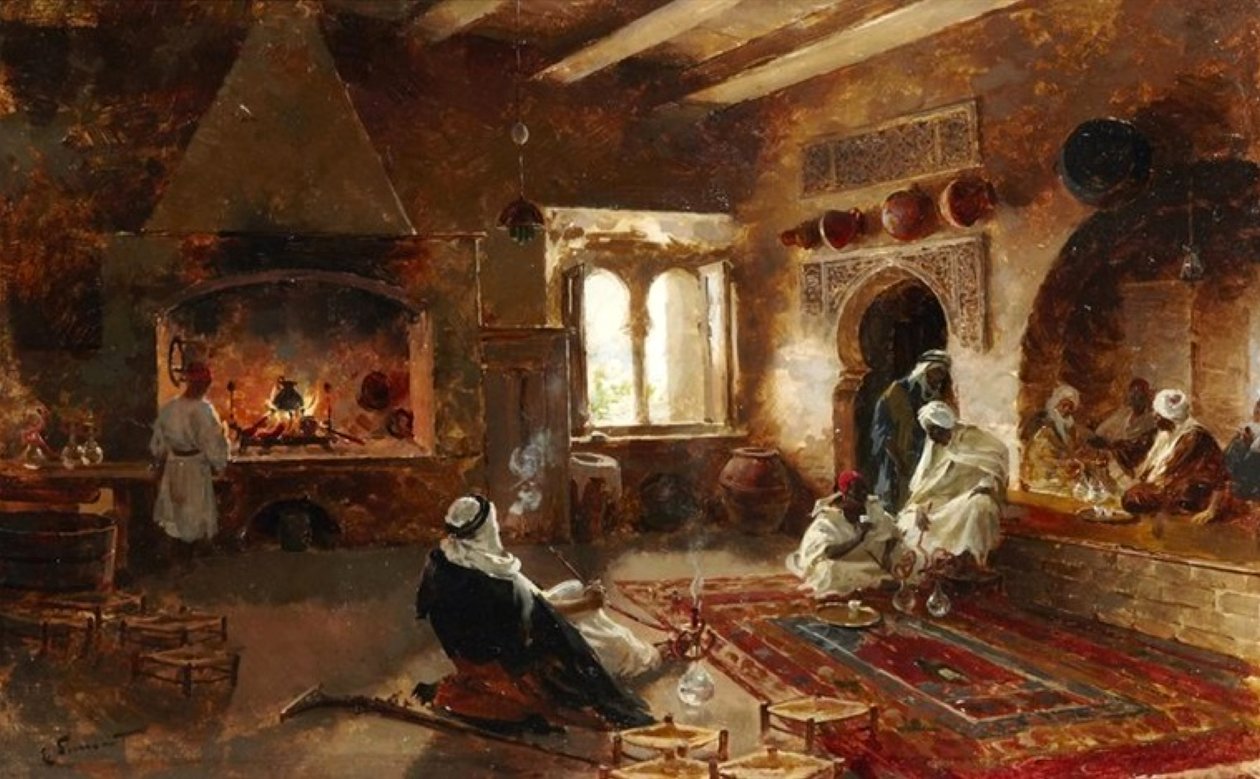  Fumando shisha en la teteriaSmoking shisha at the teashop av Enrique Simonet