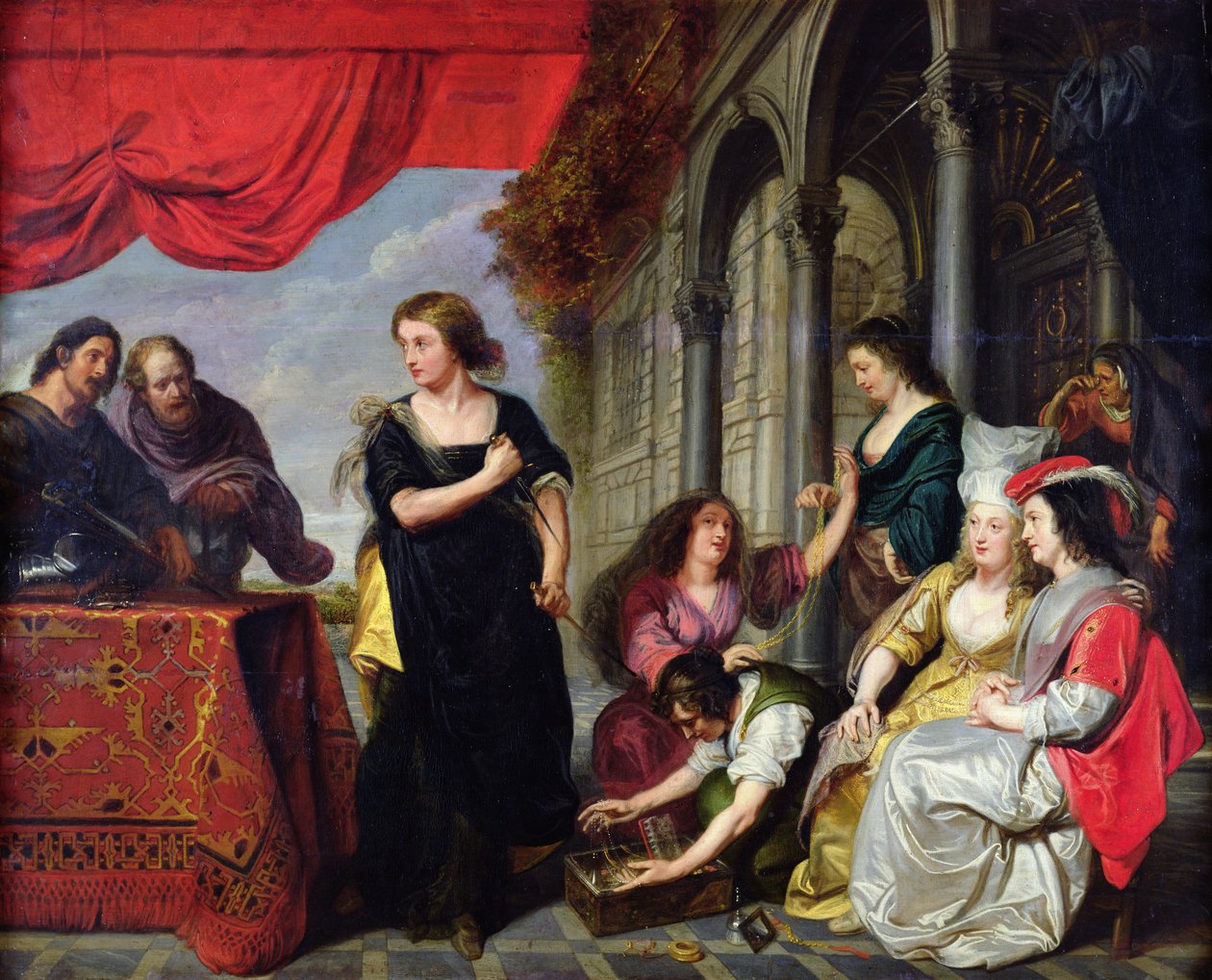 Odysseus bland lykomederna av Erasmus Quellinus II