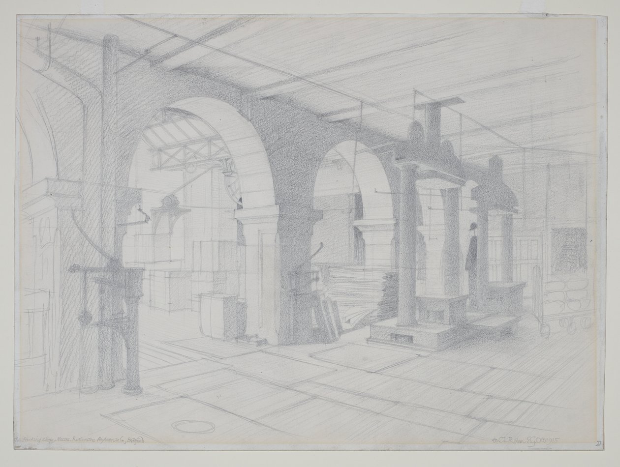 En packningsbutik, Bradford av Eric Gill