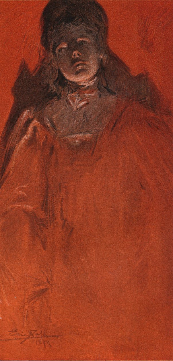 "En porträttstudie", 1899 av Eric Pape