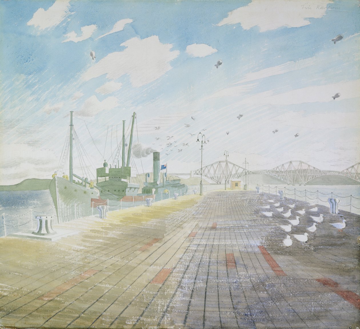 Fisher-kanalen (Firth of Forth) av Eric Ravilious