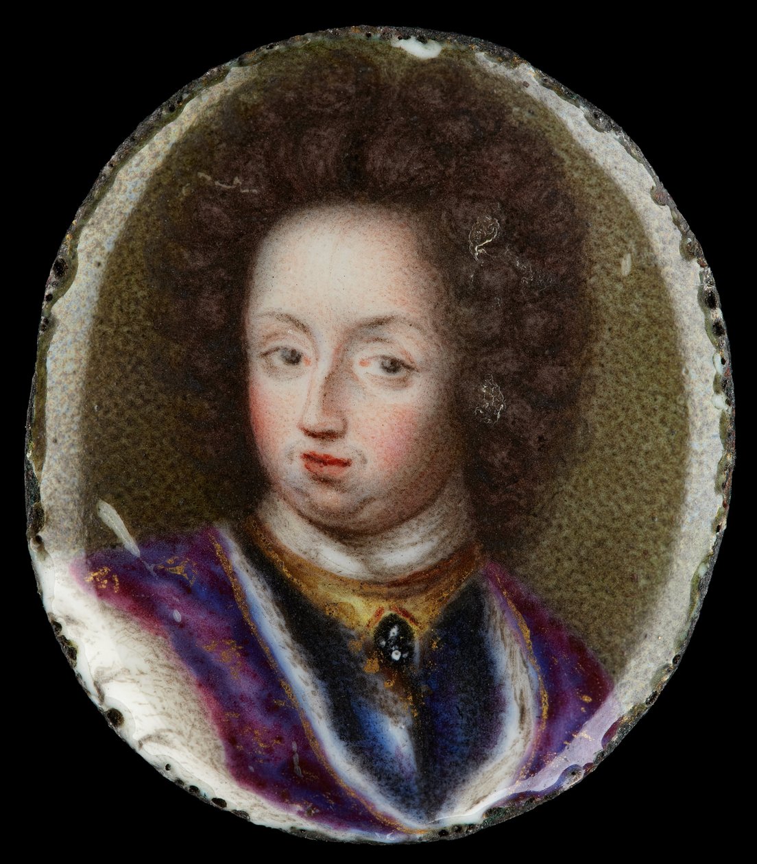 Miniatyrporträtt av Karl XI, kung av Sverige 1660-1697 av Erik Utterhielm