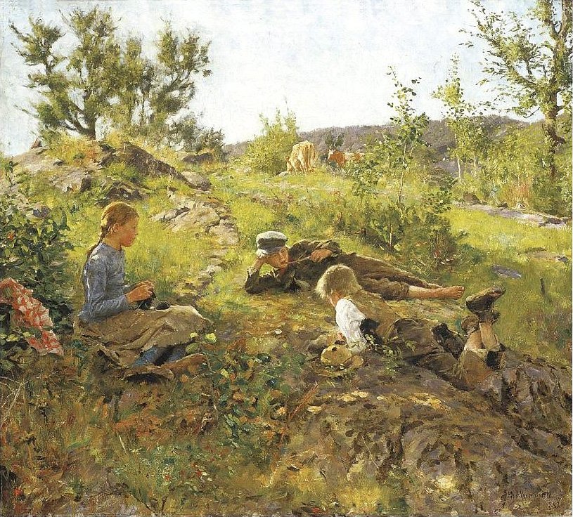 Shepherds at Taty av Erik Theodor Werenskiold