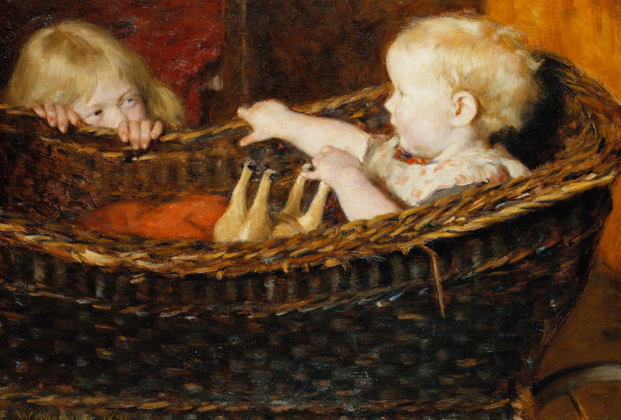 Barn som leker av Erik Theodor Werenskiold