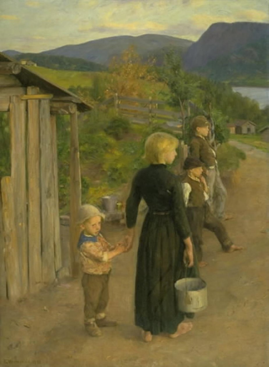 Barn som väntar av Erik Theodor Werenskiold