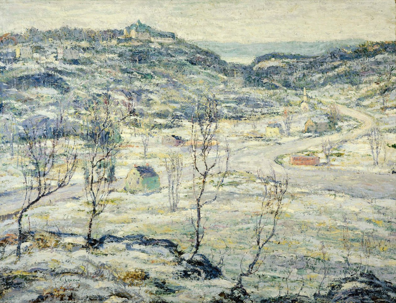 Harlem Valley, vinter av Ernest Lawson