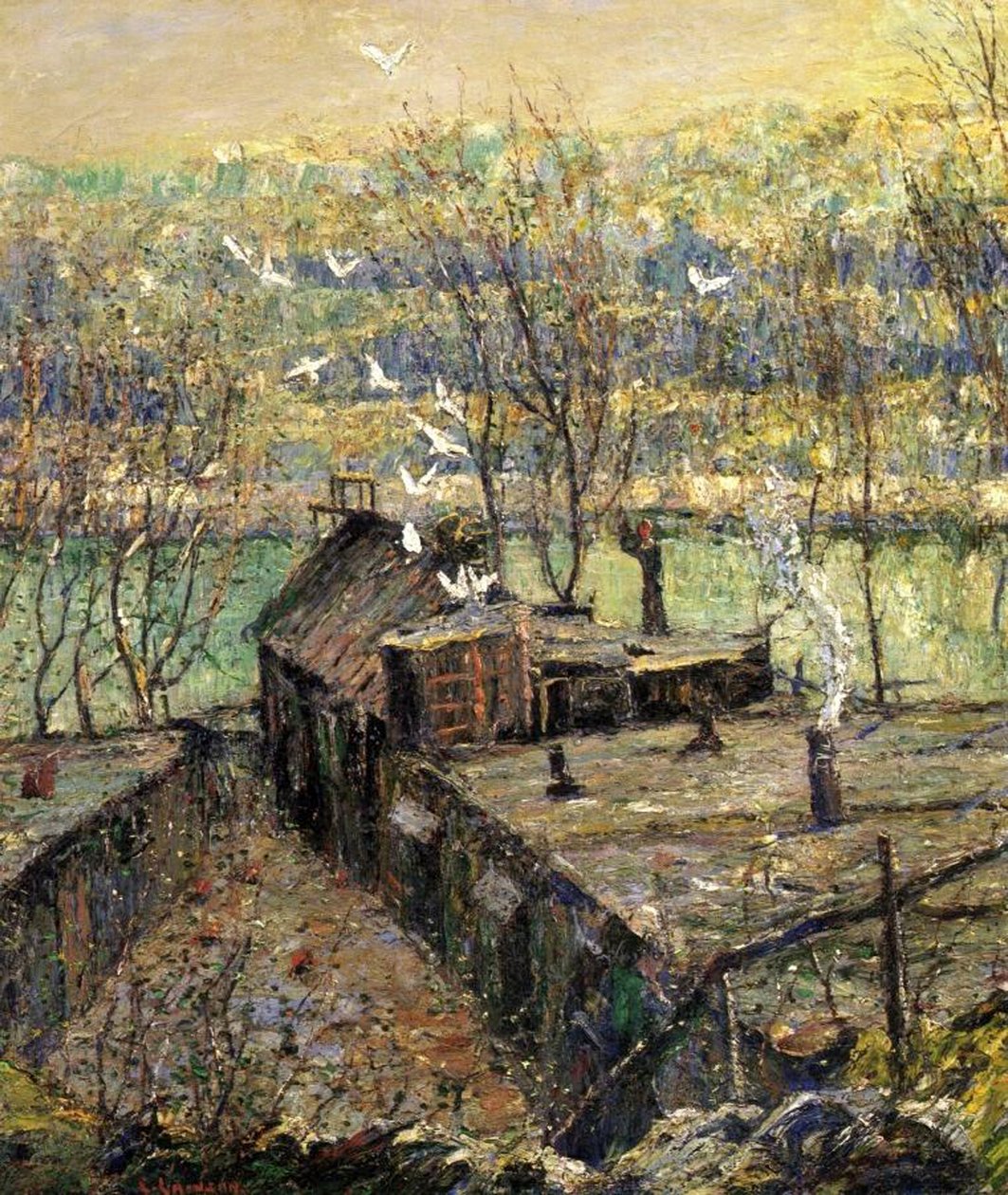 Duvan Coop, ca 1916 av Ernest Lawson