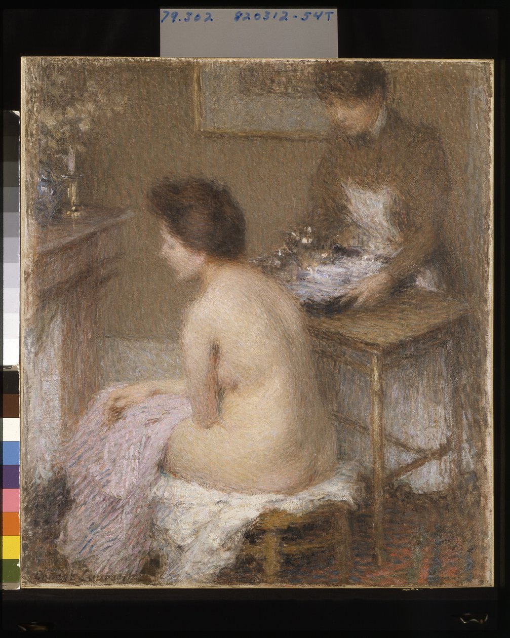 After The Bath (olja på duk) av Ernest Joseph Laurent