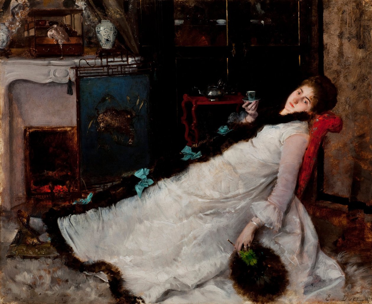 Brasiliansk portugisiska: Em Repouso Resting av Ernest Ange Duez
