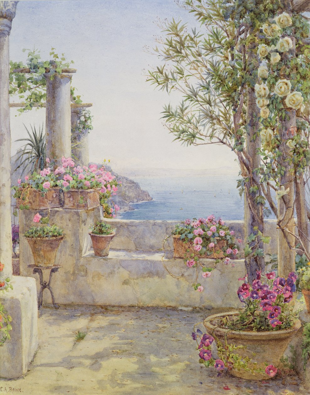 En italiensk balkong av Ernest Arthur Rowe