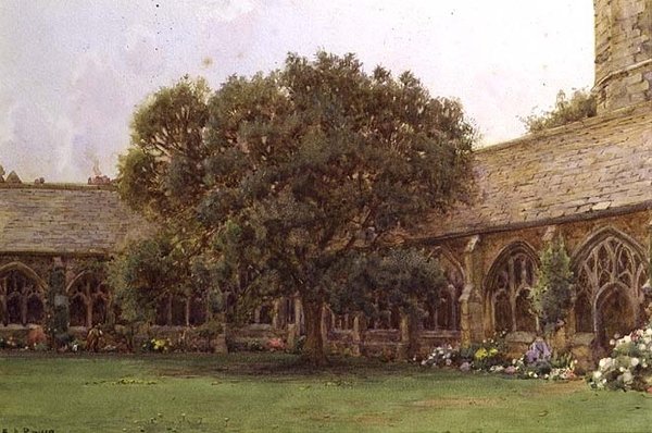 The Cloister, New College, Oxford av Ernest Arthur Rowe