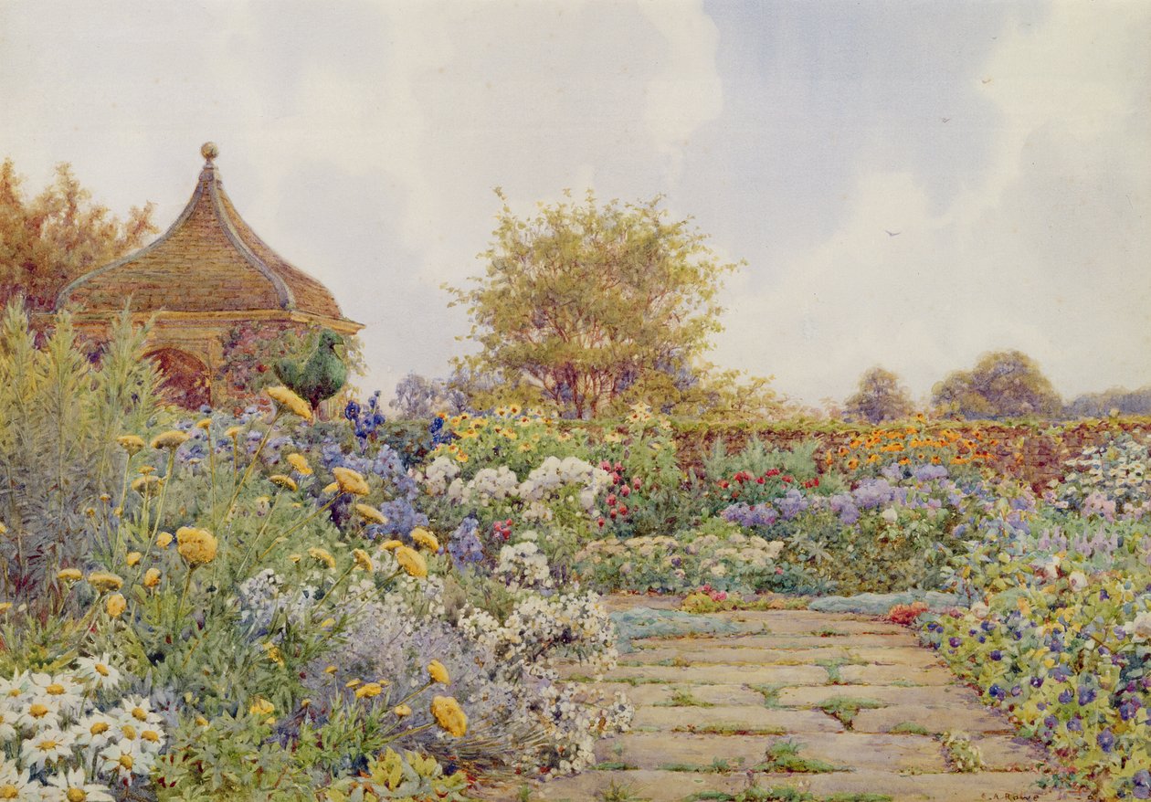 Trädgårdarna vid Checkers Court, Buckinghamshire av Ernest Arthur Rowe