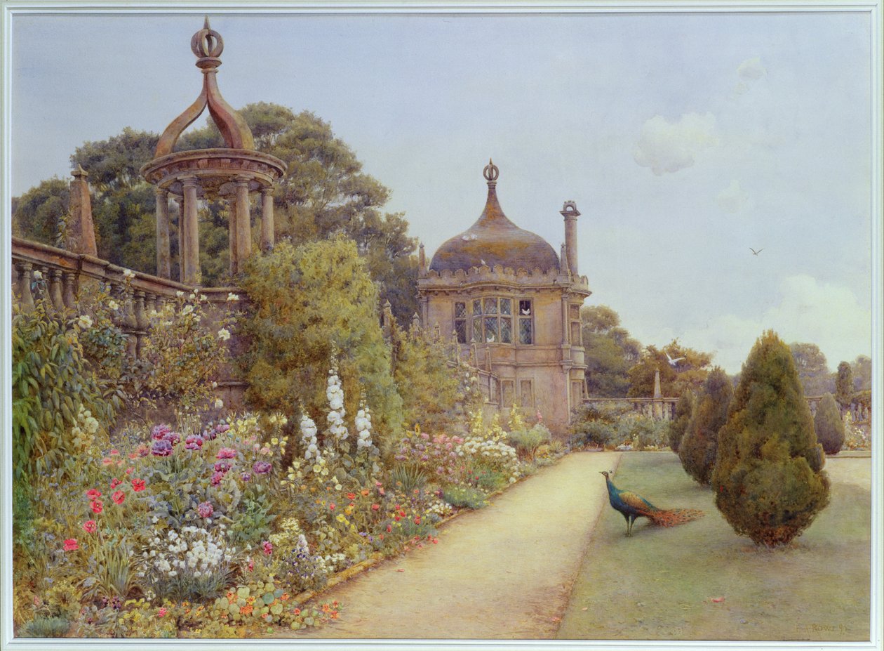 Trädgårdarna i Montacute, Somerset av Ernest Arthur Rowe