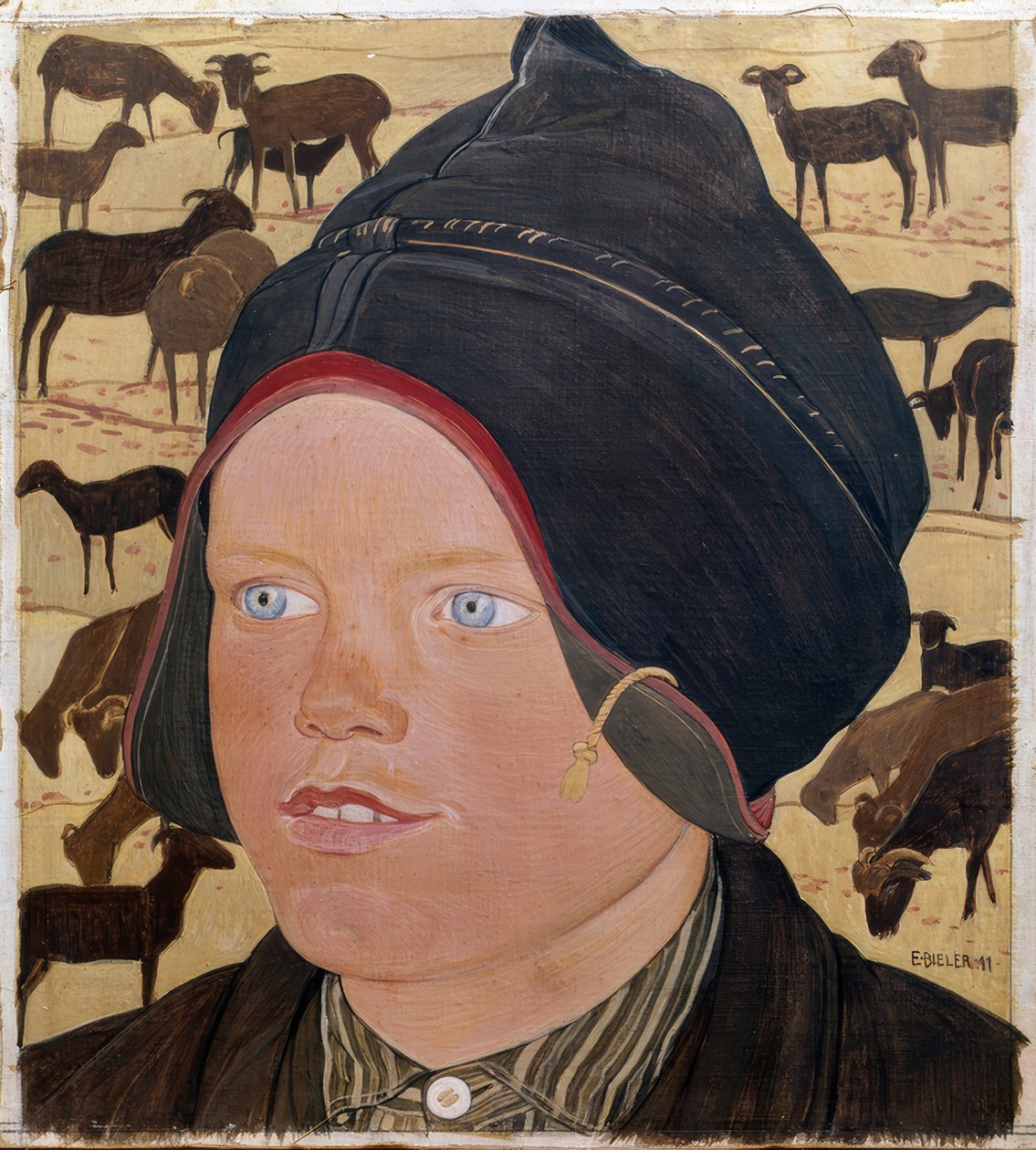 Flickan med fåren av Ernest Bieler