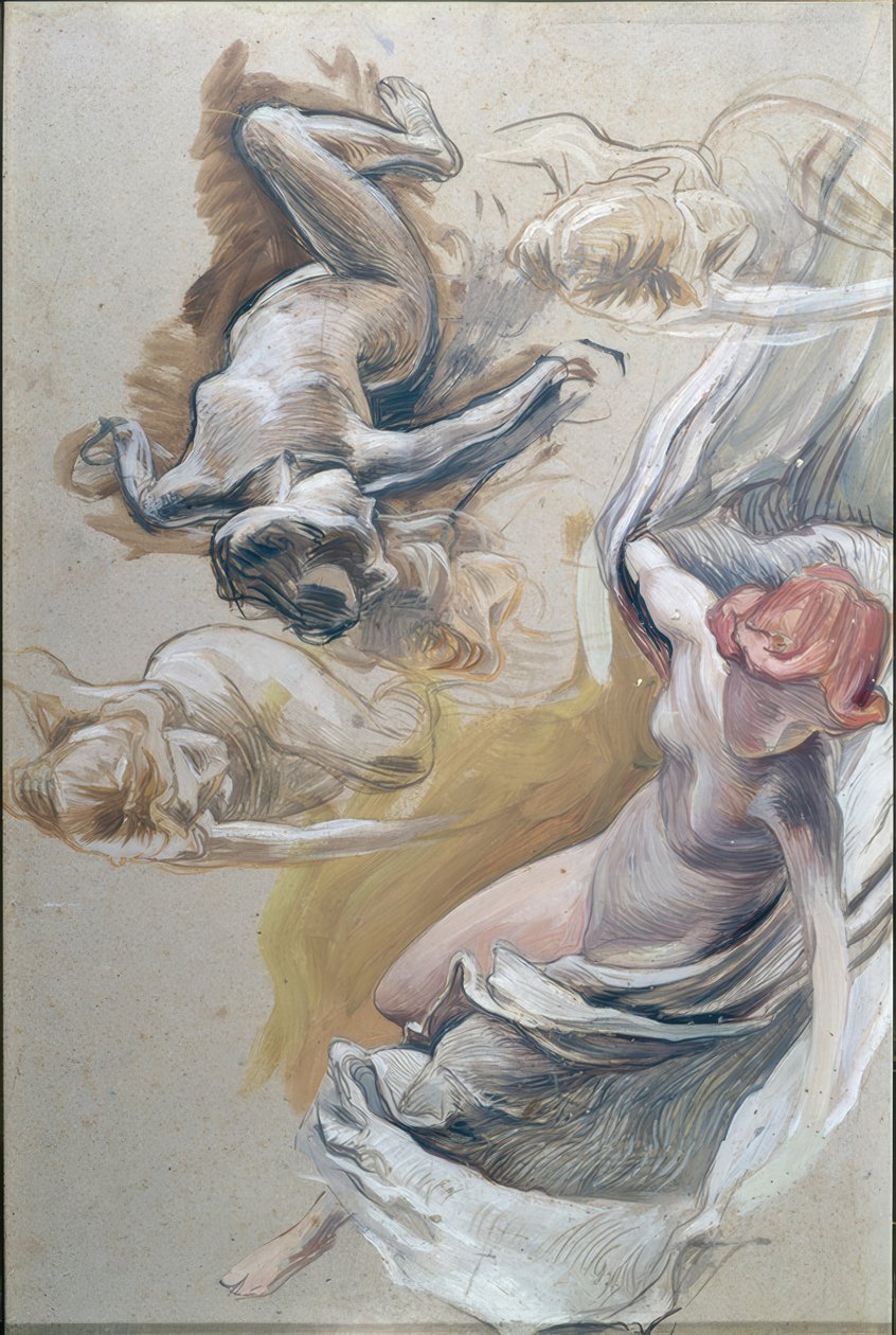 Studie för takmålningen i Stadttheater Bern av Ernest Bieler