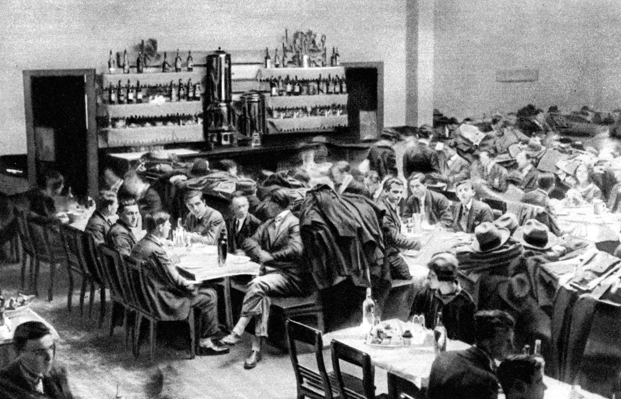 Restaurang för studenter, Paris, 1931. av Ernest Flammarion