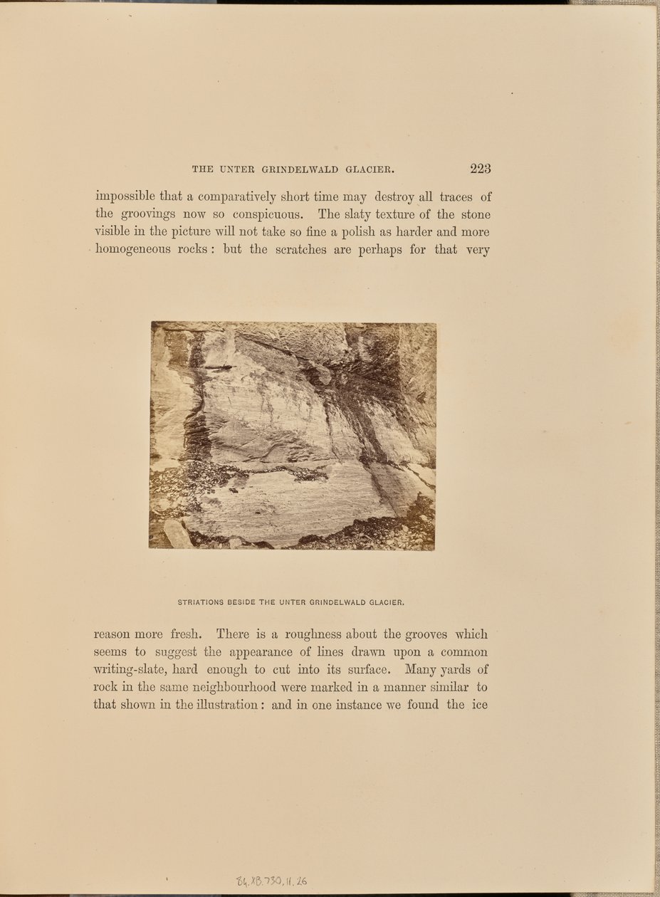 Striationer vid glaciären Unter Grindelwald av Ernest H. Edwards
