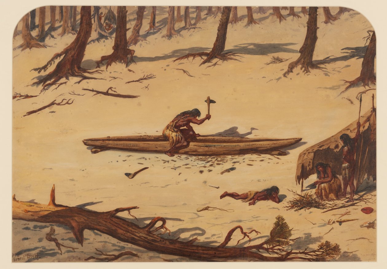 Förhistoriskt läger, 1871 av Ernest Henry Griset