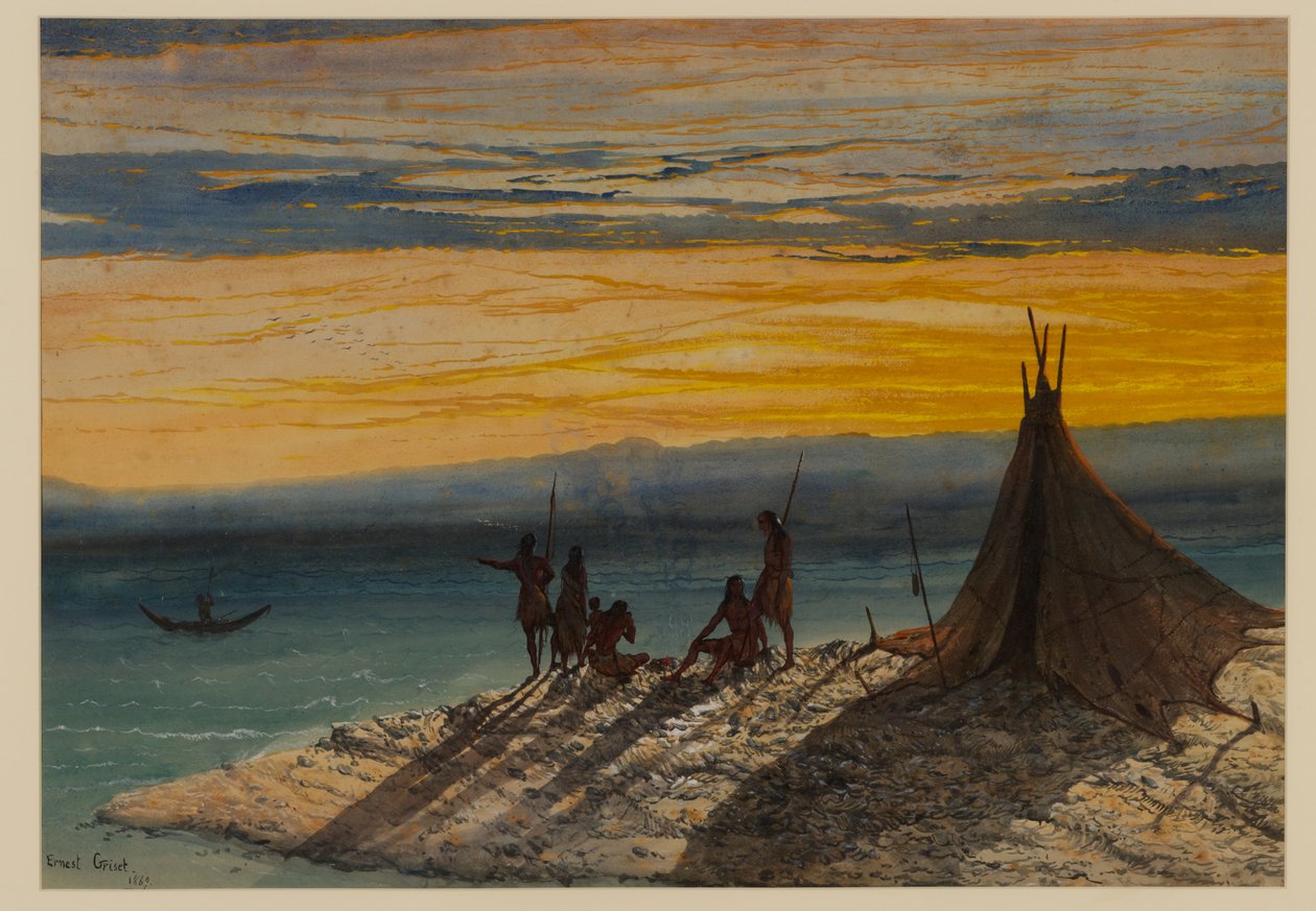 Förhistoriskt landskap, 1869 av Ernest Henry Griset