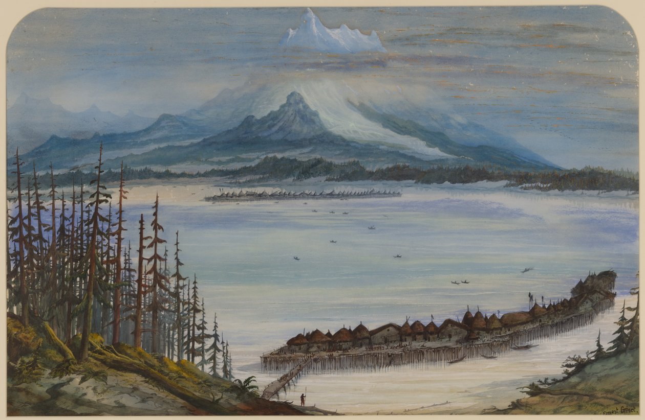 Förhistoriskt landskap, 1871 av Ernest Henry Griset