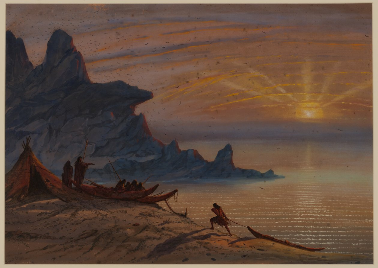 Solnedgång, 1871 av Ernest Henry Griset