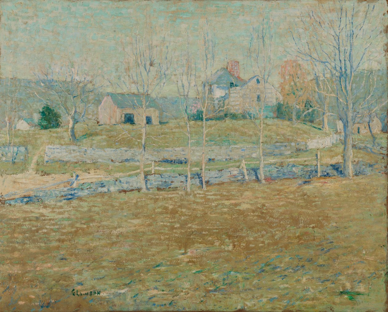 En övergiven gård, ca. 1908. av Ernest Lawson