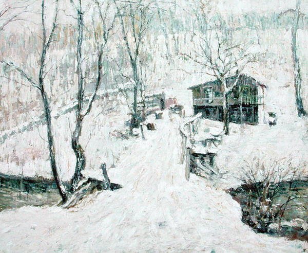 Landsscen, vinter av Ernest Lawson
