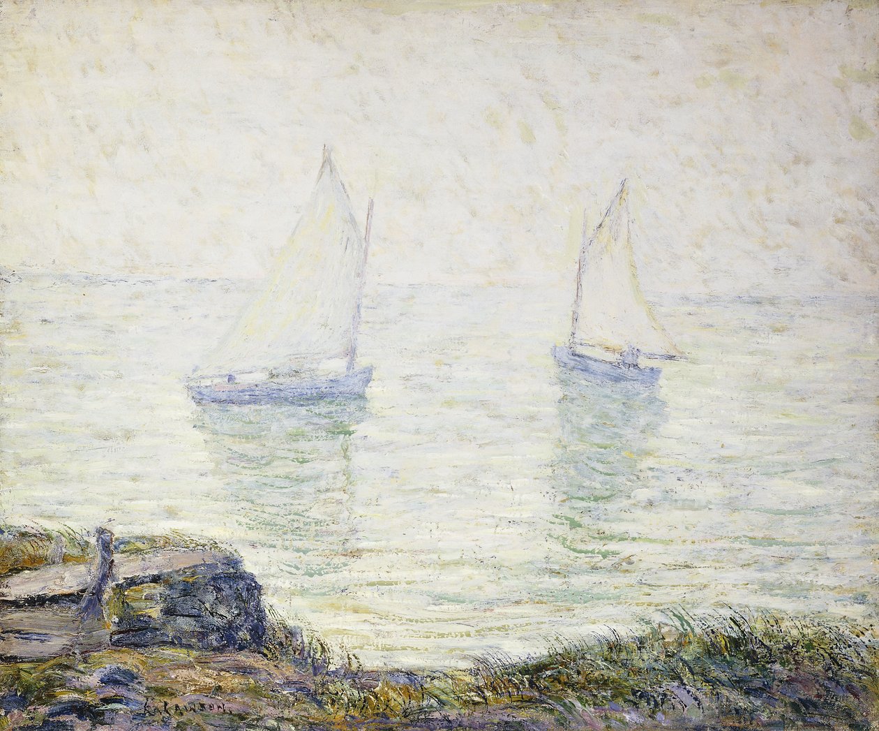 Segelbåtar av Ernest Lawson