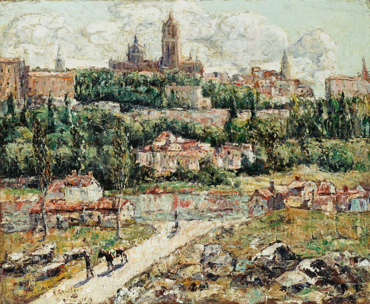 Segovia, Spanien, ca 1916 (olja på duk) av Ernest Lawson