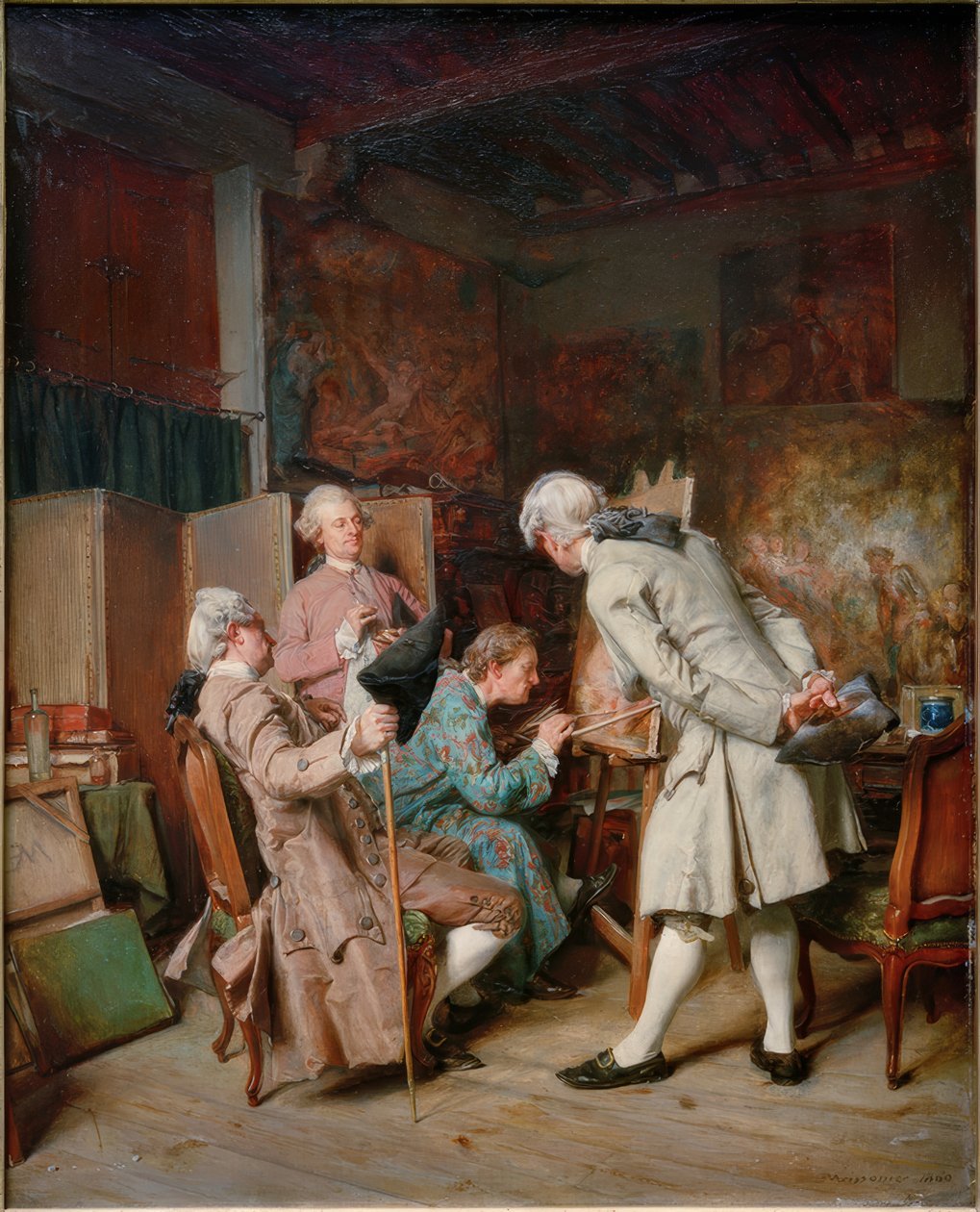 Målningsälskare av Ernest Meissonier