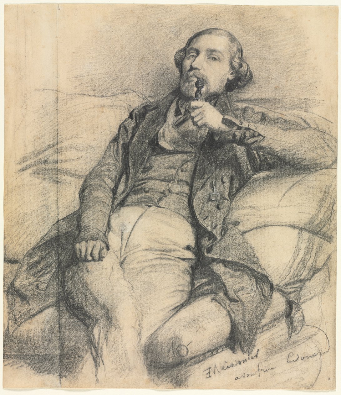 Man som röker av Ernest Meissonier