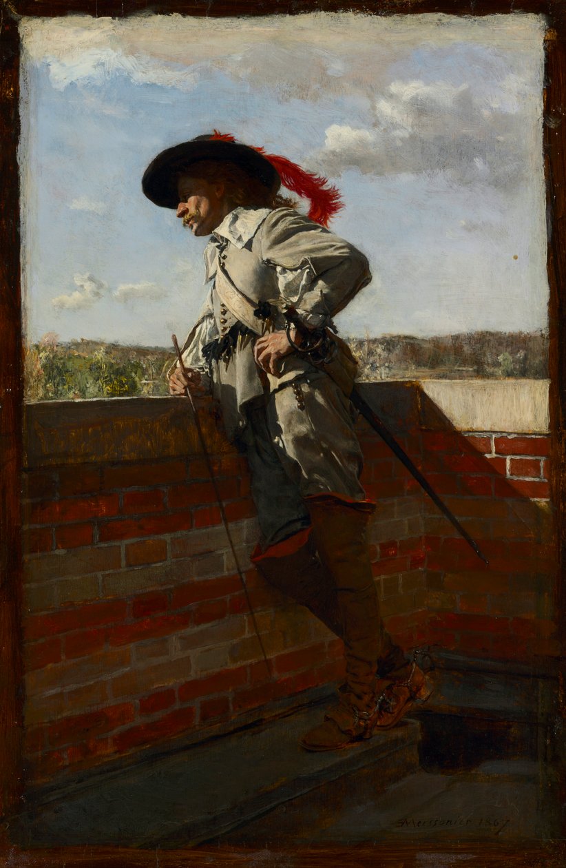 På en terrass, 1867. av Jean Louis Ernest Meissonier
