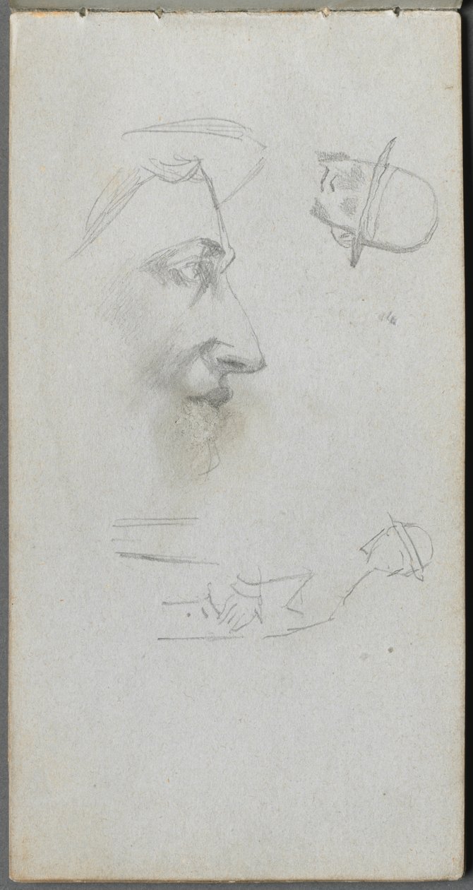 Skissbok, sid 14: Figurer av Ernest Meissonier