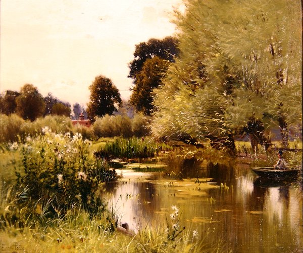 On the Pang, ca 1900 (olja på duk) av Ernest Parton
