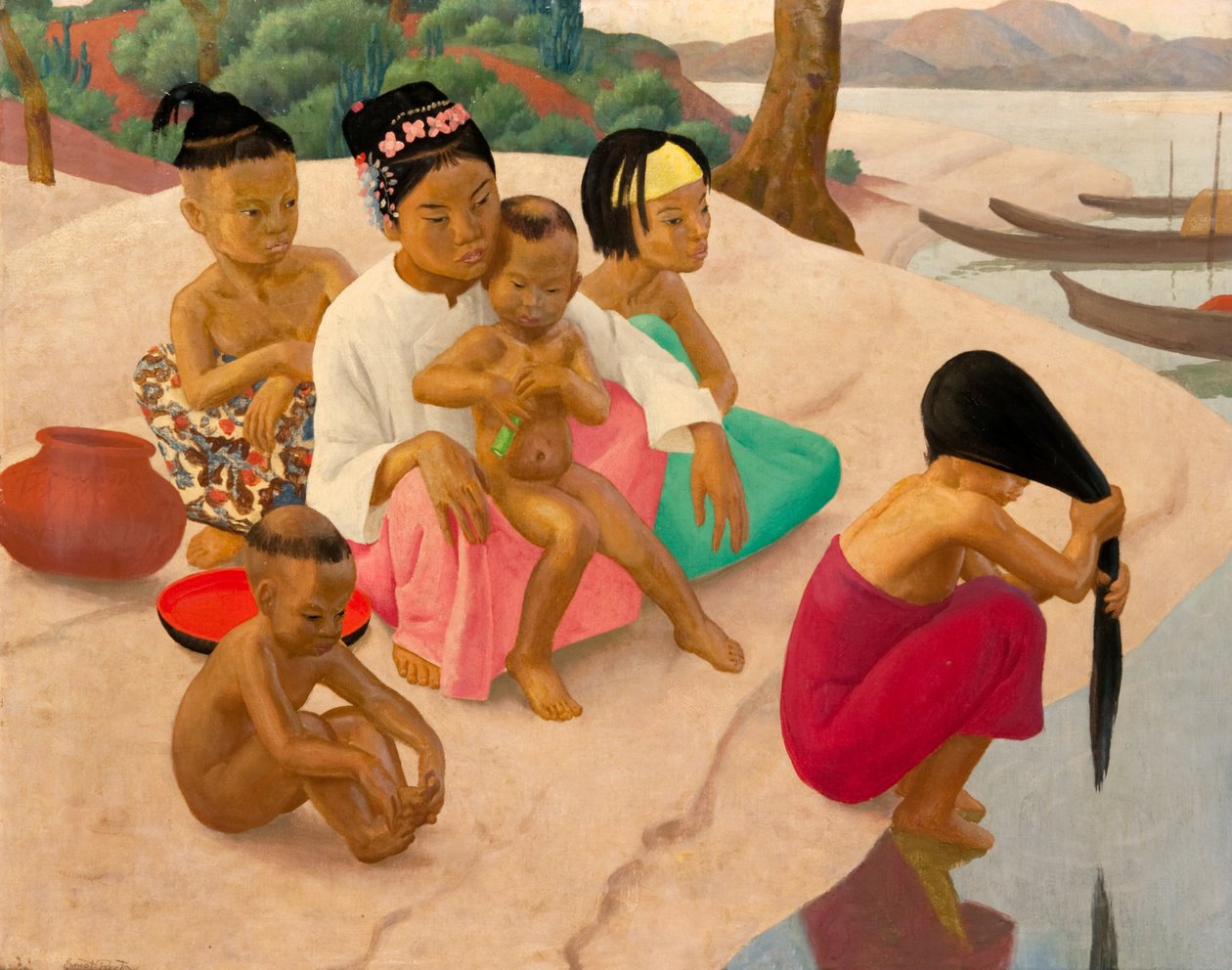På stranden av Irrawaddy av Ernest Procter