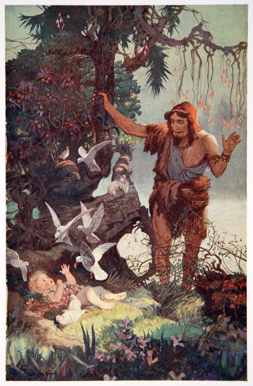"Herden hittar bruden Semiramus", 1915. av Ernest Wellcousins