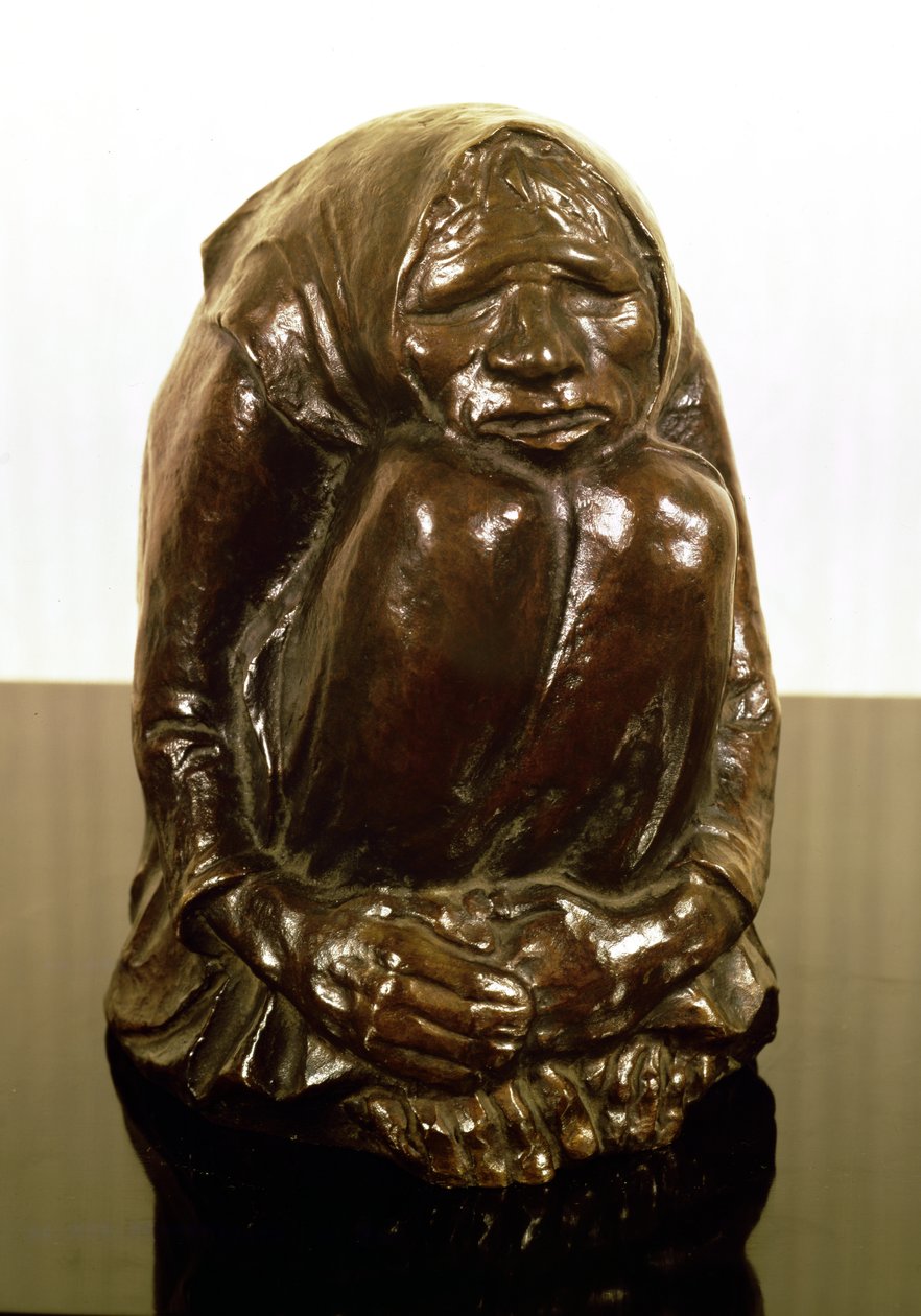 Shivering Old Woman, ca 1937 (brons) av Ernst Barlach